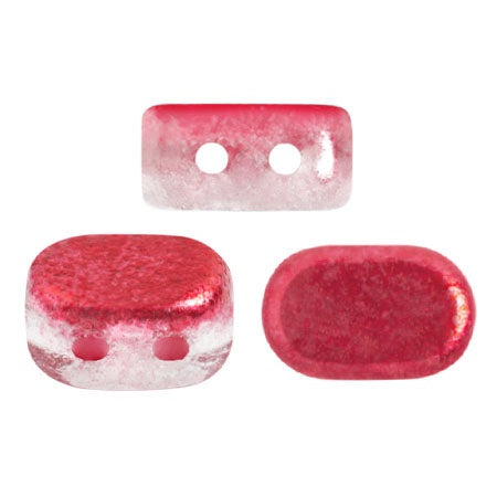 Lipsi Par Puca, Ice Slushy Cherry, 10 grams, Czech 2 Hole Glass Bead