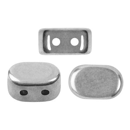 Lipsi Par Puca, Silver, 10 grams, Czech 2 Hole Glass Bead