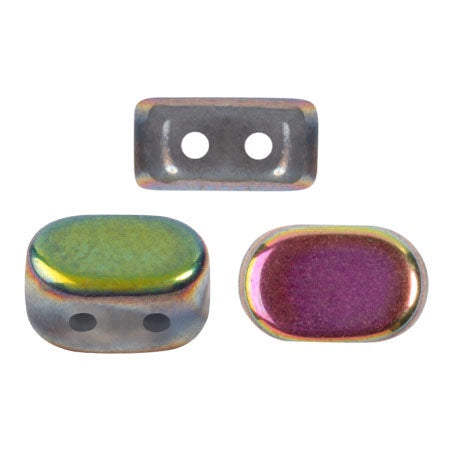 Lipsi Par Puca, Full Vitrail, 10 grams, Czech 2 Hole Glass Bead