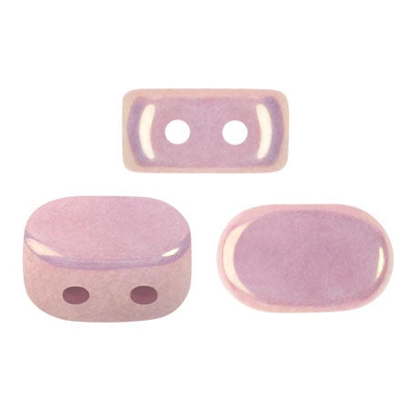 Lipsi Par Puca, Opaque Mix Violet/Gold Ceramic Look, 10 grams, Czech 2 Hole Glass Bead