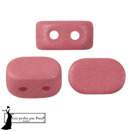 Lipsi Par Puca, Vogue Matte Indian Rose, 10 grams, Czech 2 Hole Glass Bead