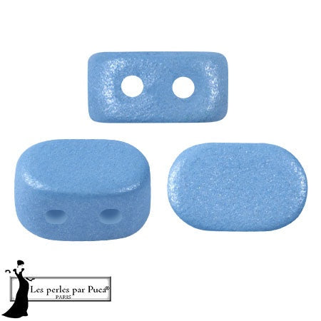Lipsi Par Puca, Vogue Matte Celestial Blue, 10 grams, Czech 2 Hole Glass Bead