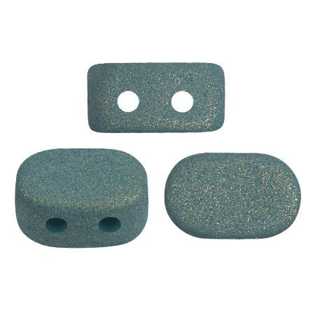 Lipsi Par Puca, Trendy Persian Blue Matte, 10 grams, Czech 2 Hole Glass Bead