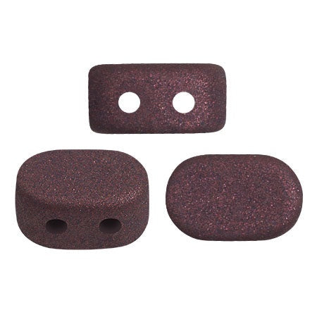 Lipsi Par Puca, Trendy Plum Matte, 10 grams, Czech 2 Hole Glass Bead