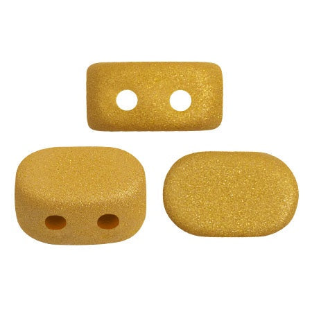 Lipsi Par Puca, Trendy Mustard Matte, 10 grams, Czech 2 Hole Glass Bead