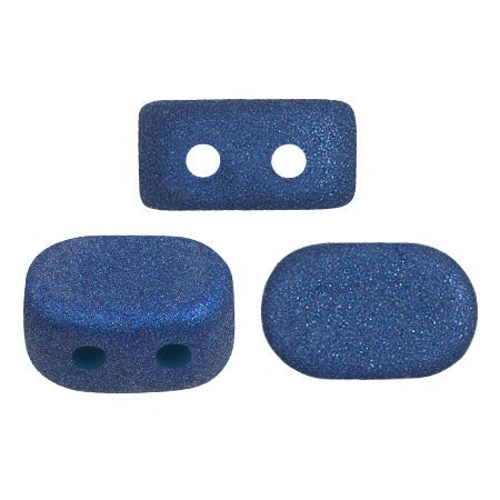 Lipsi Par Puca, Trendy Royal Blue Matte, 10 grams, Czech 2 Hole Glass Bead