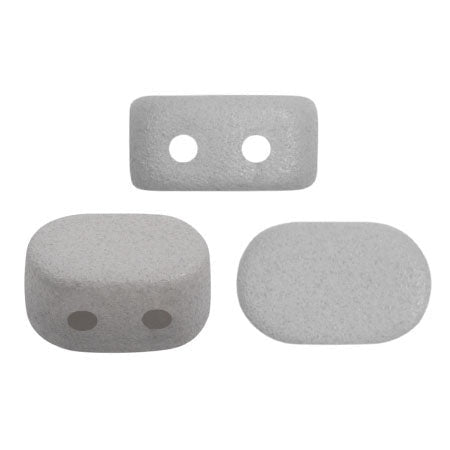 Lipsi Par Puca, Grey Light Matte, 10 grams, Czech 2 Hole Glass Bead