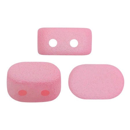 Lipsi Par Puca, Pink Light Matte, 10 grams, Czech 2 Hole Glass Bead