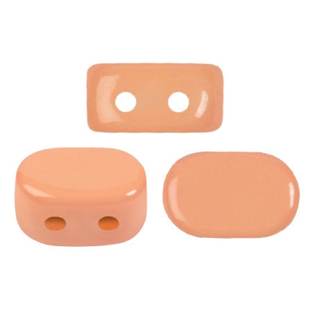 Lipsi Par Puca, La Divine Peach Matte, 10 grams, Czech 2 Hole Glass Bead