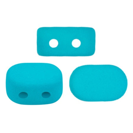 Lipsi Par Puca, La Divine Aqua Matte, 10 grams, Czech 2 Hole Glass Bead
