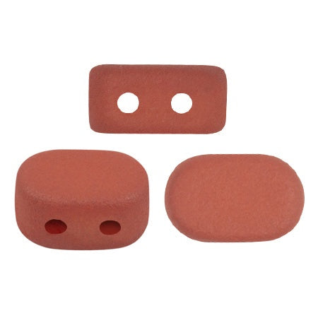 Lipsi Par Puca, La Divine Terracotta Matte, 10 grams, Czech 2 Hole Glass Bead