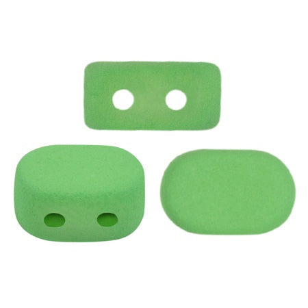 Lipsi Par Puca, La Divine Pistachio Matte, 10 grams, Czech 2 Hole Glass Bead