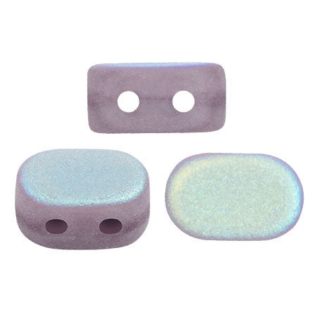 Lipsi Par Puca, Amethyst Opal Matte AB, 10 grams, Czech 2 Hole Glass Bead