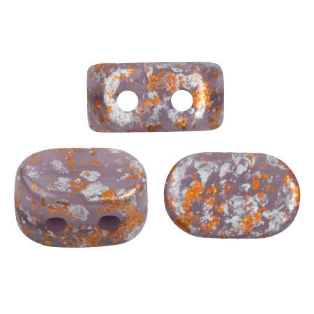 Lipsi Par Puca, Amethyst Opal Tweedy, 10 grams, Czech 2 Hole Glass Bead