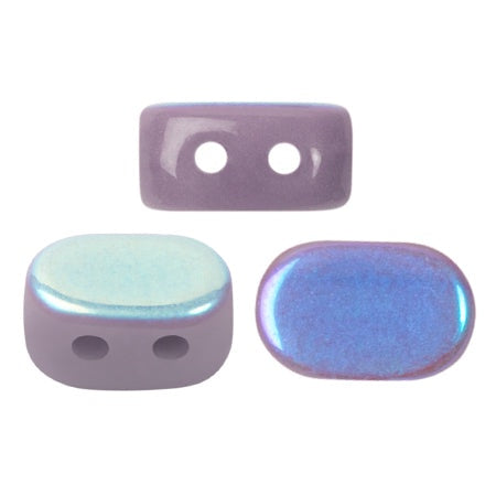Lipsi Par Puca, Opaque Amethyst AB, 10 grams, Czech 2 Hole Glass Bead