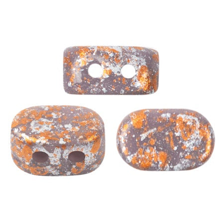 Lipsi Par Puca, Opaque Amethyst Tweedy , 10 grams, Czech 2 Hole Glass Bead