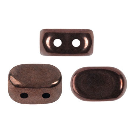 Lipsi Par Puca, Dark Bronze, 10 grams, Czech 2 Hole Glass Bead