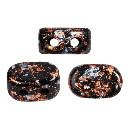 Lipsi Par Puca, Tweedy Copper, 10 grams, Czech 2 Hole Glass Bead