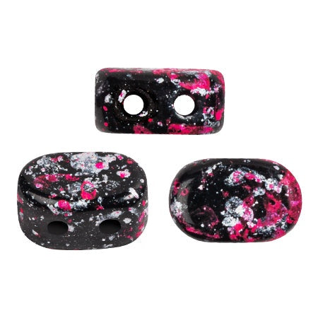 Lipsi Par Puca, Tweedy Pink, 10 grams, Czech 2 Hole Glass Bead