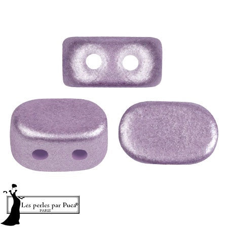 Lipsi Par Puca, Metallic Matte Purple, 10 grams, Czech 2 Hole Glass Bead