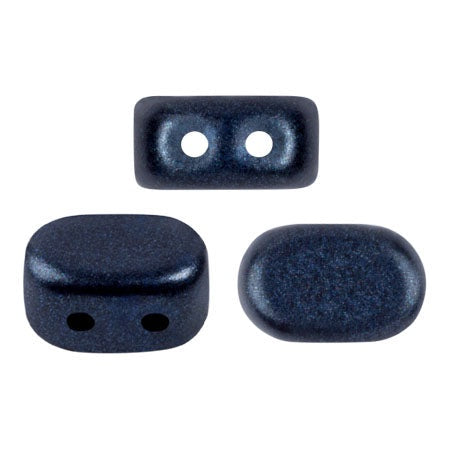 Lipsi Par Puca, Metallic Matte Dark Blue, 10 grams, Czech 2 Hole Glass Bead
