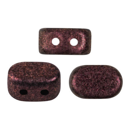 Lipsi Par Puca, Metallic Matte Dark Violet, 10 grams, Czech 2 Hole Glass Bead
