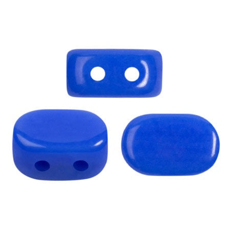 Lipsi Par Puca, Opaque Sapphire, 10 grams, Czech 2 Hole Glass Bead