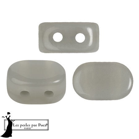 Lipsi Par Puca, Dapple Gray, 10 grams, Czech 2 Hole Glass Bead