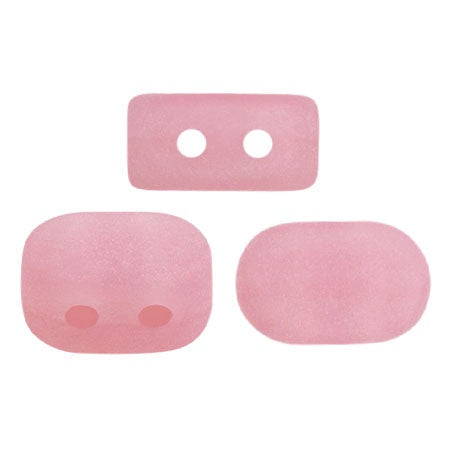 Lipsi Par Puca, Light Rose Opal Matte , 10 grams, Czech 2 Hole Glass Bead