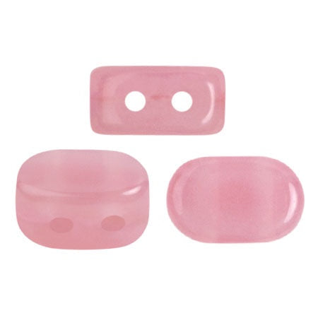 Lipsi Par Puca, Light Rose Opal , 10 grams, Czech 2 Hole Glass Bead