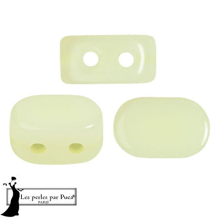 Lipsi Par Puca, Light Citrus, 10 grams, Czech 2 Hole Glass Bead