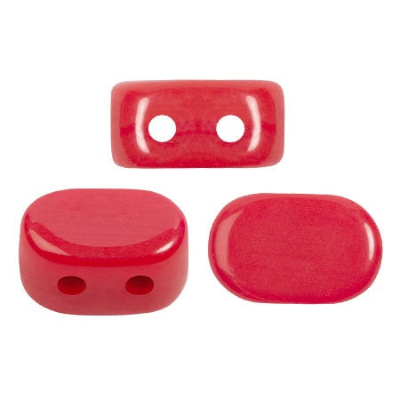Lipsi Par Puca, Grenadine Opal, 10 grams, Czech 2 Hole Glass Bead