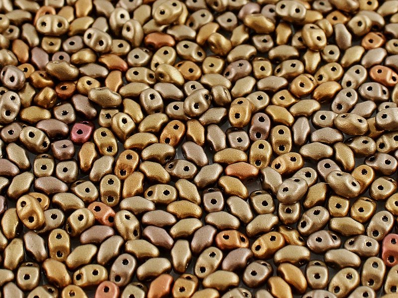 MiniDuo Beads, Matte Metallic Gold Iris, MSD0003-01610, 8 grams