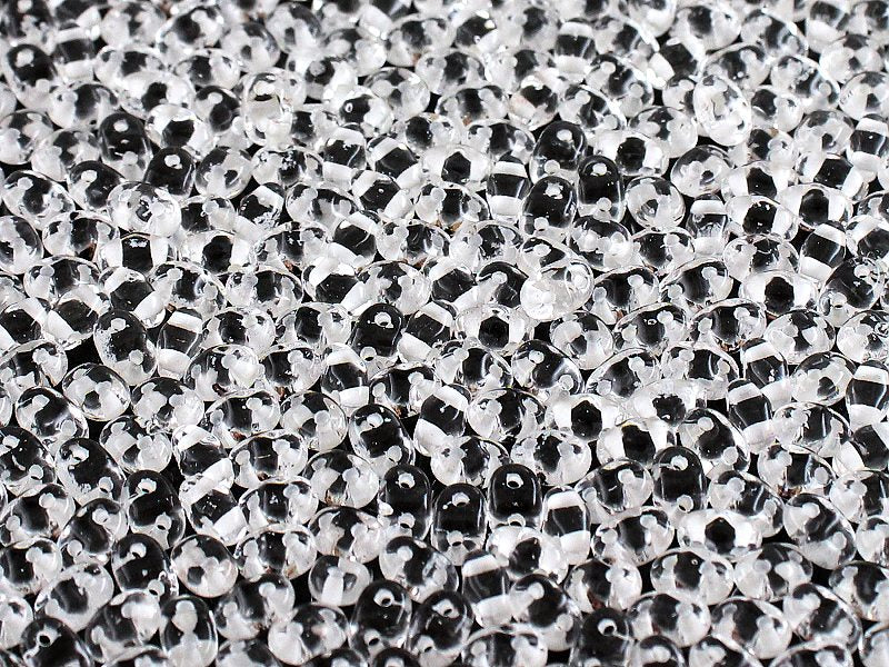 MiniDuo Beads, Crystal White Lined, MSD0003-44802, 8 grams