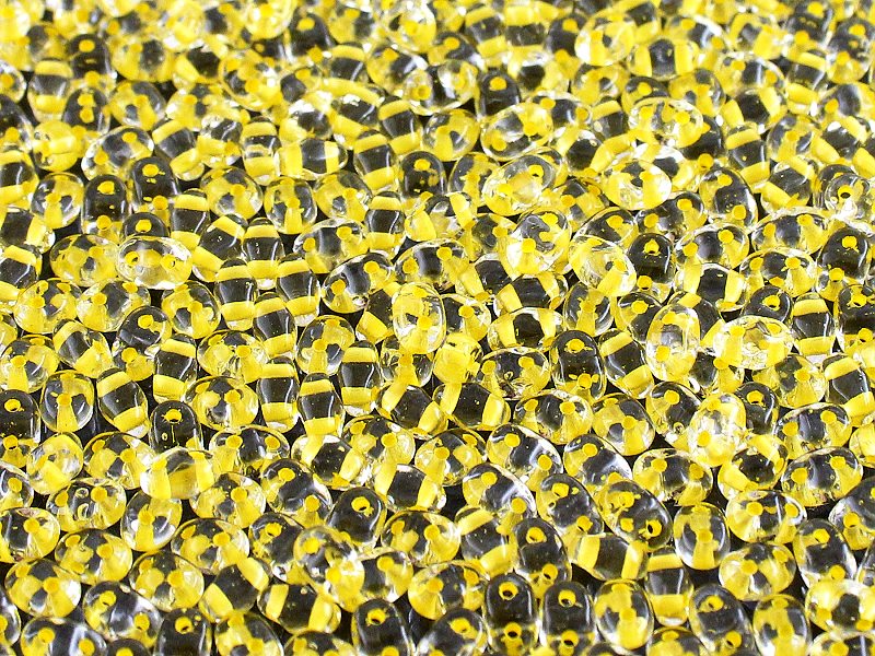 MiniDuo Beads, Crystal Yellow Lined, MSD0003-44886, 8 grams