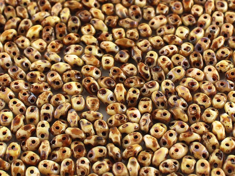 MiniDuo Beads, Chalk Travertin Dark, MSD0300-86805, 8 grams