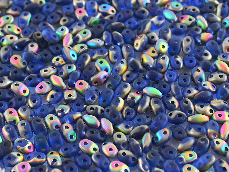 MiniDuo Beads, Matte Sapphire Vitrail, MSD3006-28171, 8 grams