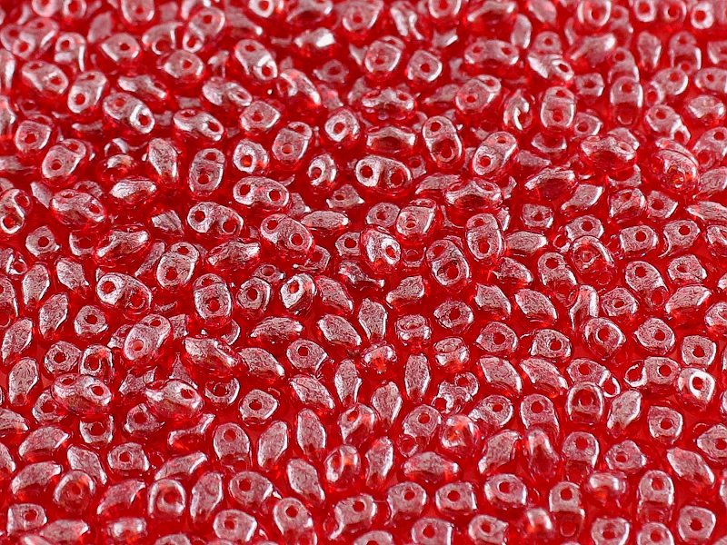 MiniDuo Beads, Ruby White Luster, MSD9008-14400, 8 grams