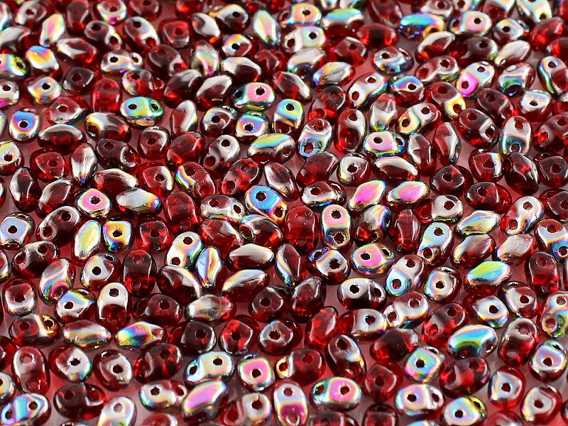 MiniDuo Beads, Ruby Vitrail, MSD9008-28101, 8 grams