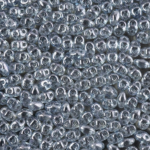 MiniDuo Beads, Crystal Blue Luster, MSD0003-14464, 8 grams