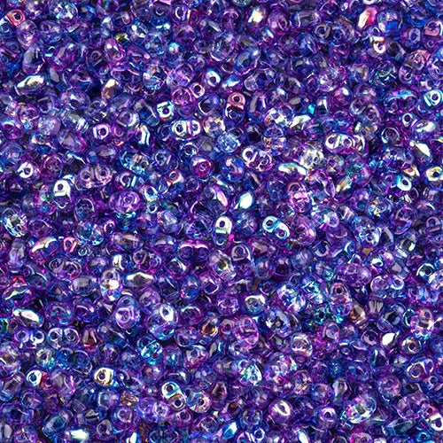 MiniDuo Beads, Crystal Summer Rainbow Dark Blue, MSD0003-48102, 8 grams