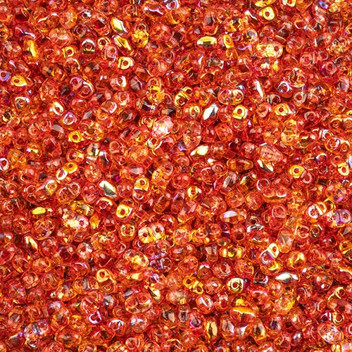 MiniDuo Beads, Crystal Summer Rainbow Orange, MSD0003-48109, 8 grams
