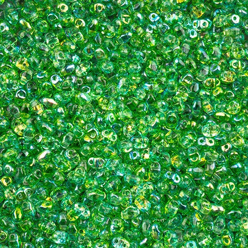 MiniDuo Beads, Crystal Summer Rainbow Green, MSD0003-48110, 8 grams