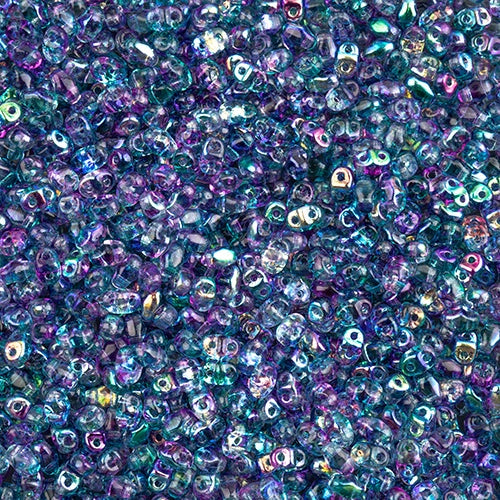 MiniDuo Beads, Crystal Summer Rainbow Light Blue, MSD0003-48123, 8 grams