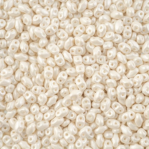 MiniDuo Beads, Pearl Shine White, MSD0201-24001, 8 grams