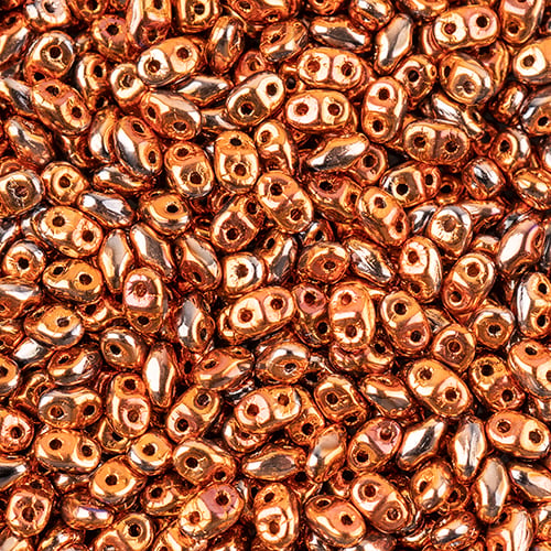 MiniDuo Beads, Jet Full Capri Gold, MSD2398-27133, 8 grams