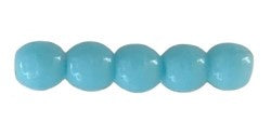 2mm Czech Round Glass Druk Bead, Blue Turquoise, 100 pieces