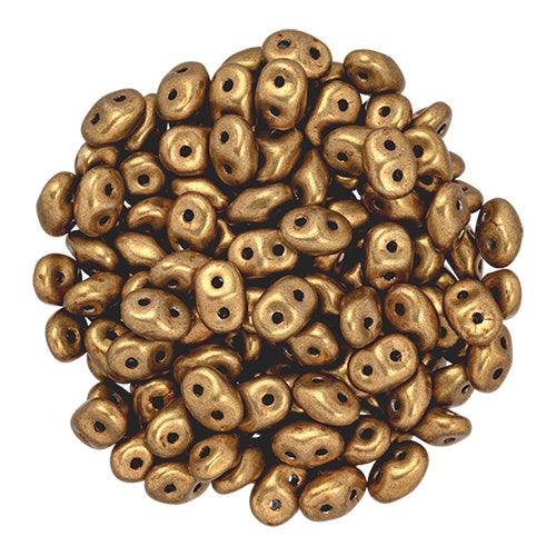 Superduo, Saturated Metallic Ceylon Yellow, 2-Hole Czech Glass Bead, 8 grams