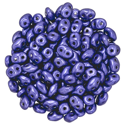 Superduo, Saturated Metallic Ultra Violet, 2-Hole Czech Glass Bead, 8 grams