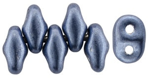 Superduo, Saturated Metallic Bluestone, 2-Hole Czech Glass Bead, 8 grams